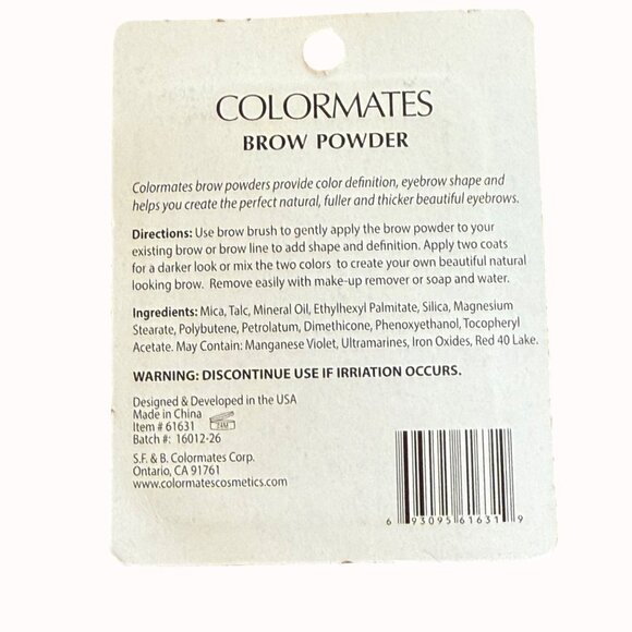 Colormates Eyebrow Powder Grey And Soft Black Duo Compact Brow Filler Shaper - Picture 3 of 9